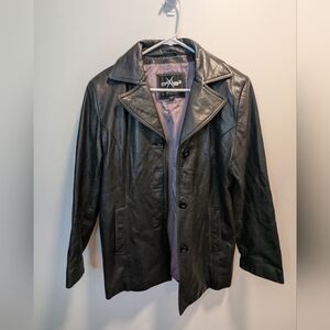 Maxima Women's Black Wilson's Leather Jacket Vintage Y2K Size Large